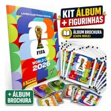Kit Álbum Copa 2026  + Figurinhas Mundo Capa Mole 35 / 70 / 140 / 210 / 350 Panini Oficial