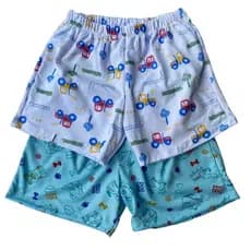 kit 2 tapa fralda infantil menina e menino shortinho verão dia a dia calor bermuda criança