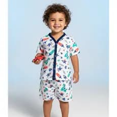 pijama americano infantil menino curto americano criança verão conforto