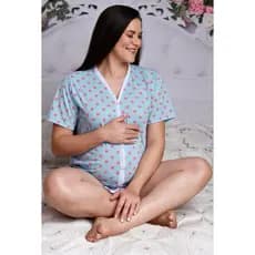 pijama cirúrgico baby doll curto feminino com botões pijama americano