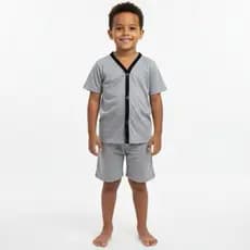 pijama infantil menino americano curto verão botões