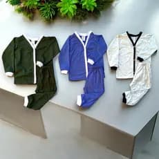 pijama infantil masculino kit 3 conjuntos americano com botões pressão