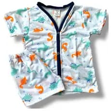 pijama infantil menino 12 anos americano curto botão