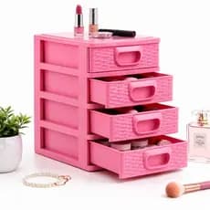 Super Porta Tudo c/ 2, 3, 4 e 5 Gavetas Organizador para Escritório, Joias e Material de Costura