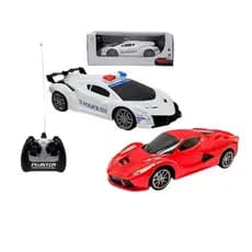 Carrinho de Controle Remoto Brinquedo Super Carro de Policia Carrinho Força Tática ou Ferrari