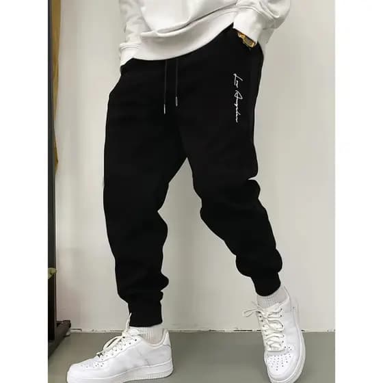 Calça Moletom Los Angeles Confortáveis Outono\ Inverno Joggers Estampada