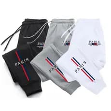 Kit 3 Calça Moletom Modelo Jogger Streetwear Estampado París Moda Gringa Unissex Algodão