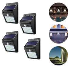 Arandela Solar com 30 LED Sensor de Movimento e Acendimento Automático no Escuro Fácil Instalação