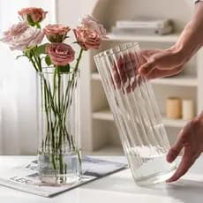 Vaso Acrílico Transparente Decorativo para Flores Arranjos Plantas Sala Casa