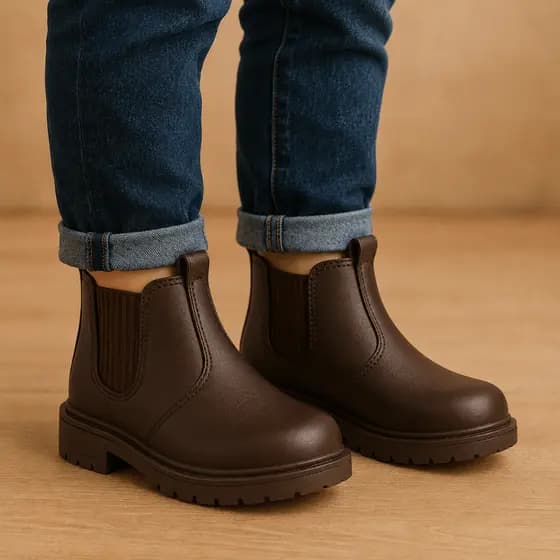 Bota Jeca Infantil para Menino Moda Country Botinha Chelsea com Elástico