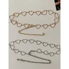 Corrente de cinto em forma de coração decoração de moda