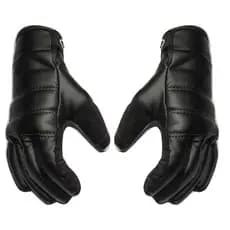 Luvas Retrô de Couro para Motocicleta / Luvas Impermeáveis para Moto/Fecho Zíper