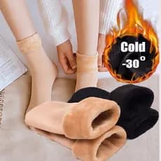 Kit pares de meias/meias soquete térmica grossa flanelada fleece inverno frio intenso