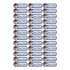 72 Etiquetas adesivas com foto/ etiquetas escolares/ adesivos personalizados para material escolar