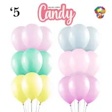 Balões Candy Art-Latex Color Colorido Redondo Profissional - 25 Unidades - Polegadas 5''