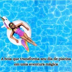 Boia Cintura Circular REDONDA Inflável FORMATO UNICORNIO Piscina Rosa LUXO PISCINA PRAIA DIVERSÃO AQUÁTICA RESISTENTE QU