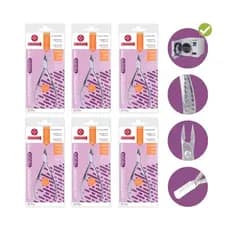 Kit 6 (SEIS) ALICATES  CUTICULA 775 PROFISSIONAL MANICURE MUNDIAL AÇO INOX