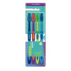 4 Escova Dentais Basic Supra Kess - Pack Com 4 Escovas