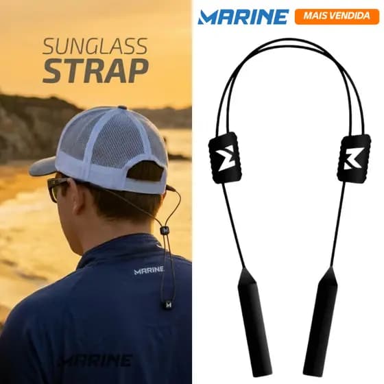 Cordão Salva Óculos Marine Sports Cordinha Retrátil Ajustável Prendedor Pesca Camping