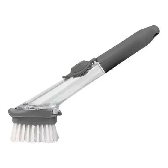 Escova de limpeza pesada Lavar louças Panela com Recipiente Dispenser Detergente Esponja de Louça