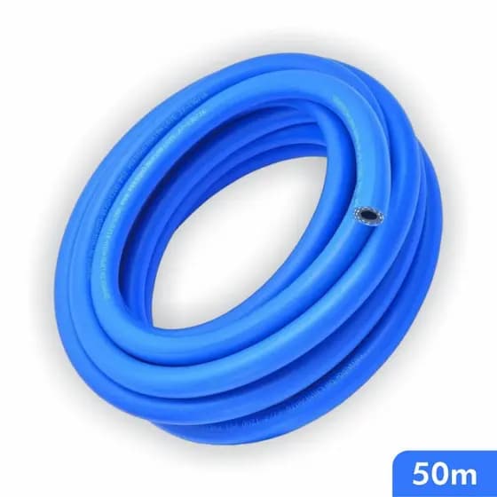 50m Mangueira Lava Auto 1200 Psi 1/2 De Alta Pressão Azul