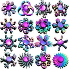 Novo Colorido Fidget Spinner Liga De Zinco Brinquedo De Descompressão Mão Dedo Fábrica Atacado Casaco De Metal Aliviar O