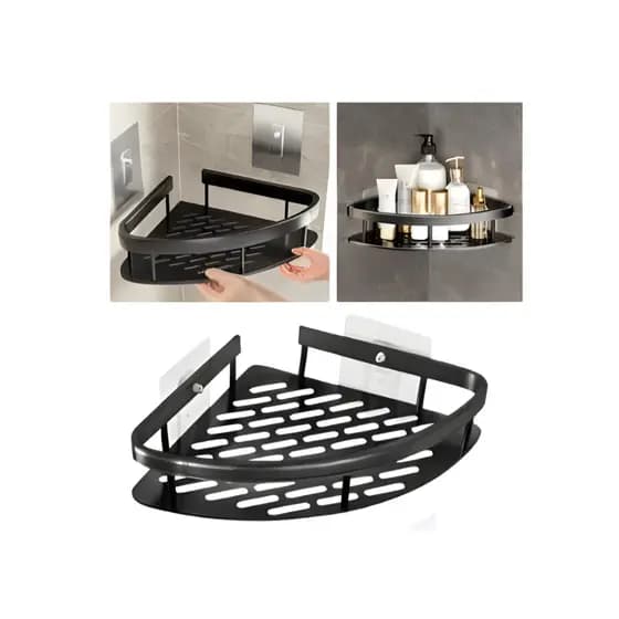 Organizador Prateleira De Banheiro Suporte Adesivo Triangular Aluminio Porta Shampoo