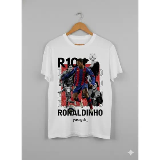 Camisa Camiseta Estampada R10 Blusa em Algodão Qualidade SK 02