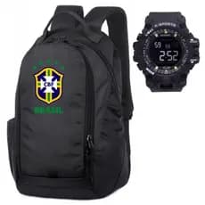 Mochila Bolsa Escolar Com Porta Tablet + Relógio Digital Sport 02 sk 02