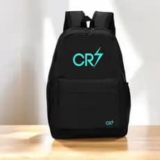 Mochila Menino Masculino CR7 Espaçosa com Bolso Lateral