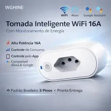 Tomada Inteligente WiFi 16A com Monitoramento de Energia – Tuya Smart Life Alexa Google Home