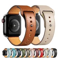 Pulseira de Couro Para Smartwatch Apple Watch 7 8 9 49mm 45mm 44mm 42mm 41mm 40mm 38mm Ultra