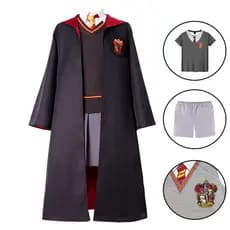 Fantasia Capa Harry Potter Grifinória Hermione Infantil Cosplay