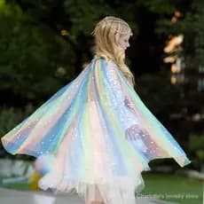 Capa De Frozen 80cm Feminina Infantil Fantasia Para Festa Princesa Cosplay