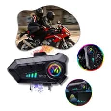 Intercomunicador Capacete De Moto Bluetooth Microfone V10
