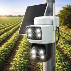 Câmera de Segurança Sem Fio 4G e Solar Autônoma - Detecção de Movimento, Alarme e PTZ - App ICSee