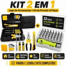 Conjunto de ferramentas manuais com 12 peças, kit de ferramentas multifuncional, com caixa de ferramentas portá