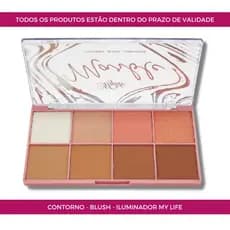 Paleta De Contorno, Blush E Iluminador Marble - Mylife
