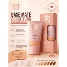 Base Matte Boca Rosa Beauty 30ml – Alta Cobertura e Longa Duração