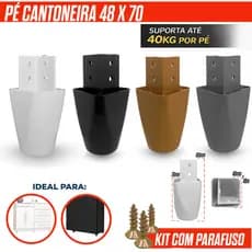 Pé Redondo Canto Para Móveis Guarda Roupas Roupeiro Armário Resistente Cor Preta Kit 6/8/10/20