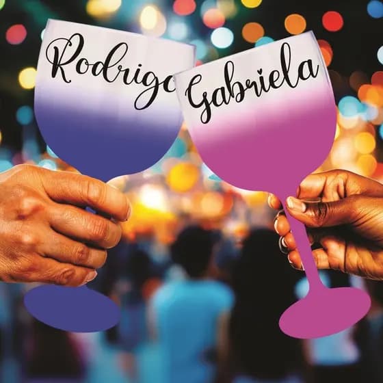 Nome Adesivo Personalizado Kit 15 para Canecas de Chopp e Taças de Gin Festa Brindes Decoucria