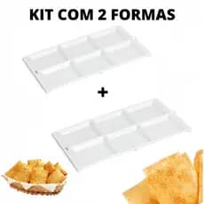 Kit Conjunto Com 2 Formas Para Modelar Pastel Com 6 Cavidades