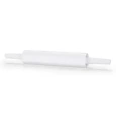 Rolo Rollex De Plástico Giratório Branco Com 38cm Para Abrir Massa Pães Pizza