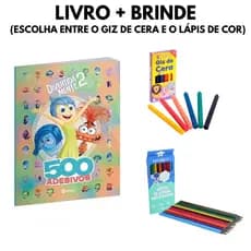 Livro De Atividades Divertida Mente 2 Com Páginas Para Colorir e 500 Adesivos + Brinde