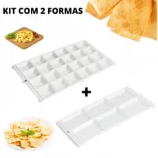 Kit Com 2 Formas Para Mini Pastel Ravioli Pastel 1 de 6 Cavidades E 1 de 24 Cavidades