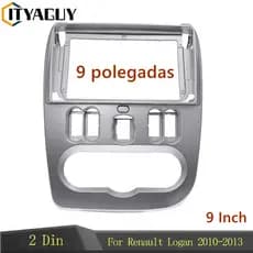 Rádio Fascia Double Din Carro DVD Para RENAULT LOGAN 2010-2013 LHD 9INCH Adaptador De Estrutura Painel De CD Aparador Face Bezel