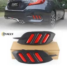 Lâmpadas De Freio Do Pára-Choques Traseiro Com Refletor LED Para 2016-2021 Honda Civic Sedan