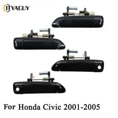 Para 2001-2005 Honda Civic Maçaneta Externa Cor Preta