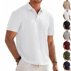 Camisa polo masculina com estampa de osso de cobra, textura elástica, tamanho americano, verão, malha, Jacquard, Casual,