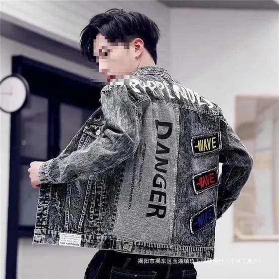 Jaqueta jeans masculina primavera outono versão coreana na moda Retro All-Match jaqueta ins Street Wear bonito único rou